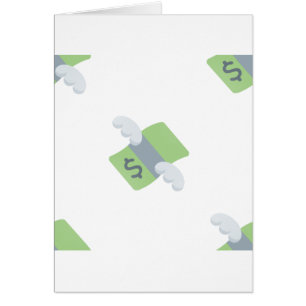 flygande pengar emoji hälsningskort