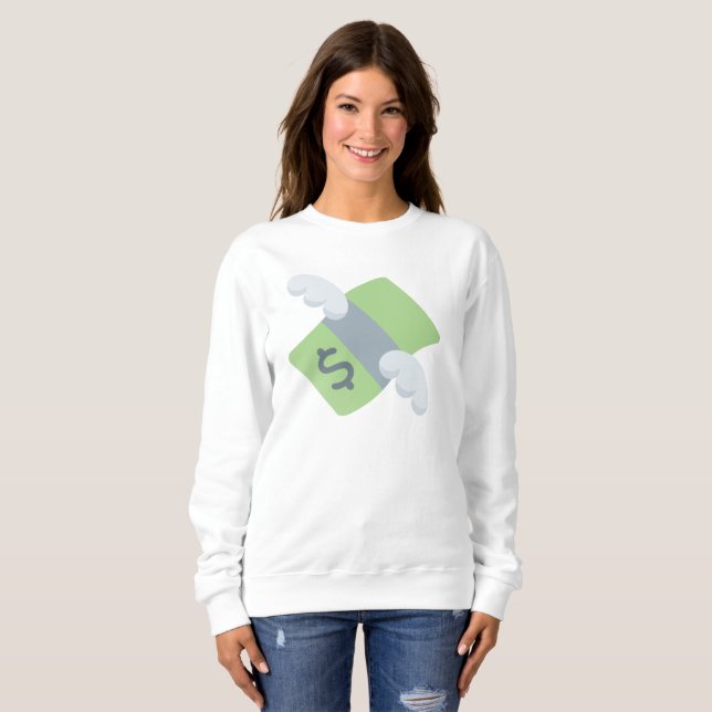 flygande pengar emoji Women sweatshirt T-shirt (Hel framsida)