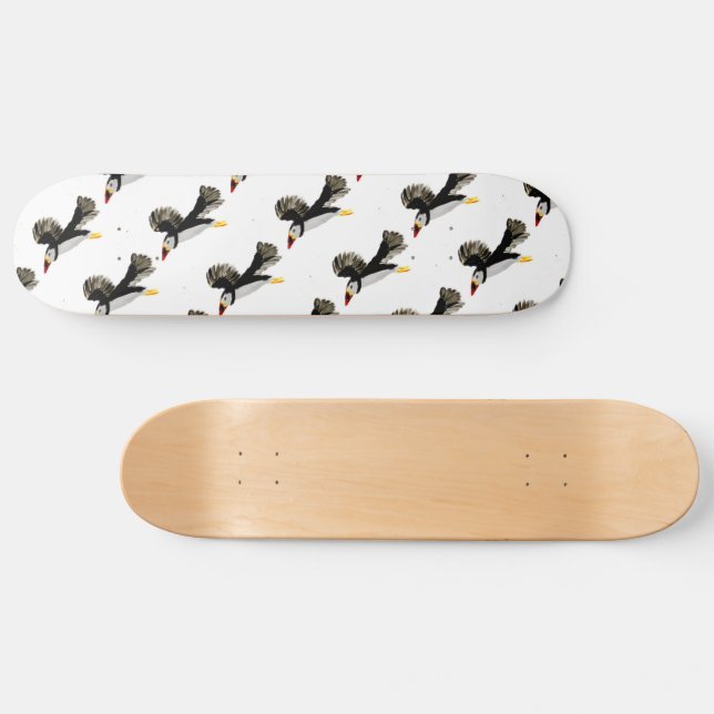 Flygande puffin Art Skateboard Bräda 19,5 Cm (Horz)