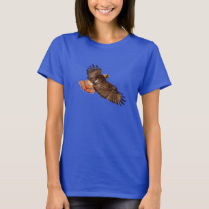 Flygande Red-Svan Hawk Wildlife Shirt Tee Shirt