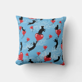 Flygande röda ballonger kudde