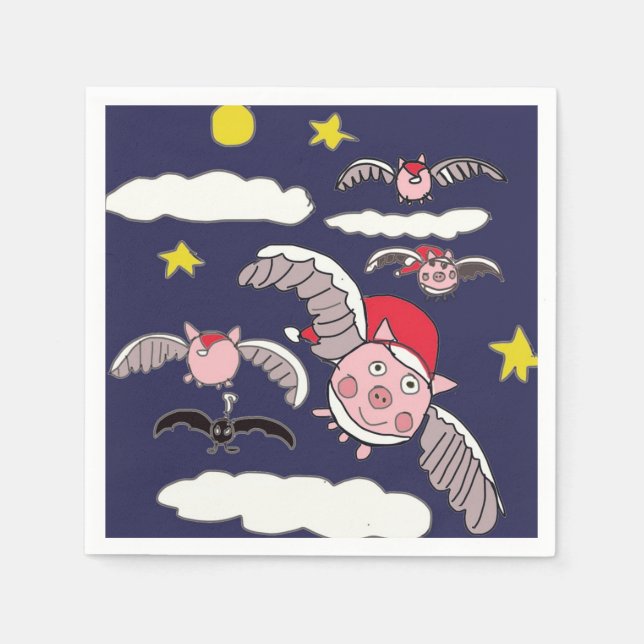 Flygande Santa Gris  Pappersservett (Framsidan)