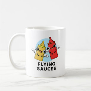 Flygande såser Funny Food Pun Kaffemugg
