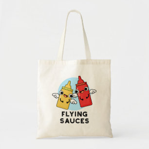 Flygande såser Funny Food Pun Tygkasse