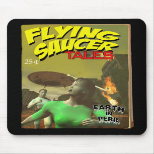 Flygande Saucer Tales Fake Pulp Cover Mousepad Musmatta