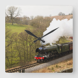Flygande Scotsman i Goathland Fyrkantig Klocka