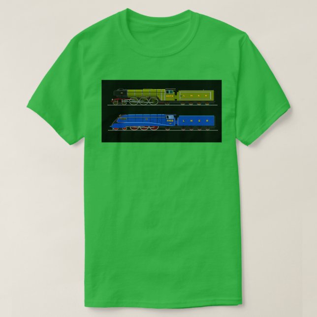Flygande Scotsman och Mallard T Shirt (Design framsida)