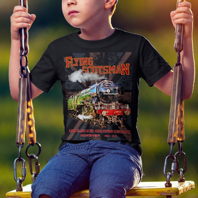 Flygande Scotsman Steam Tåg English Locomotive T Shirt (Skapare uppladdad)
