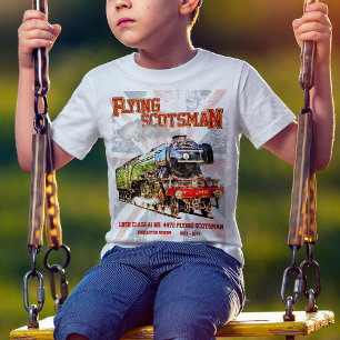 Flygande Scotsman Steam Tåg English Locomotive T Shirt
