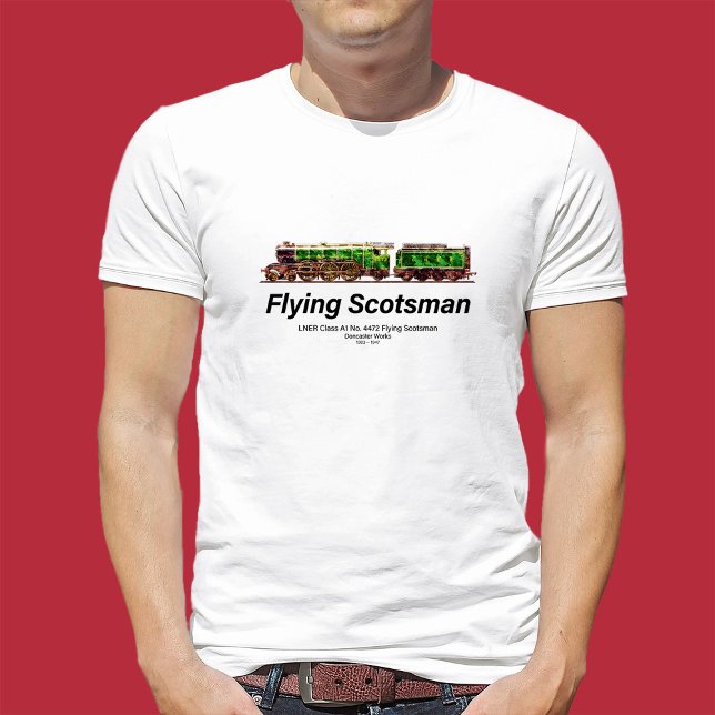 Flygande Scotsman Steam Tåg English Locomotive T Shirt (Skapare uppladdad)