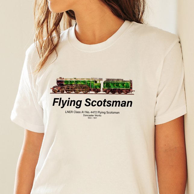 Flygande Scotsman Steam Tåg English Locomotive T Shirt (Skapare uppladdad)