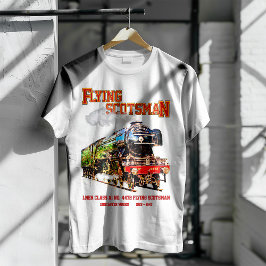 Flygande Scotsman Steam Tåg English Locomotive T Shirt
