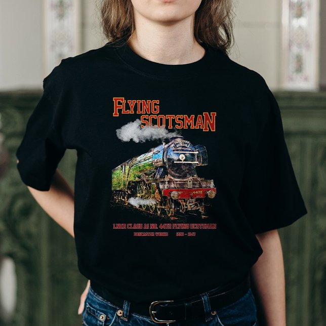 Flygande Scotsman Steam Tåg English Locomotive T Shirt (Skapare uppladdad)