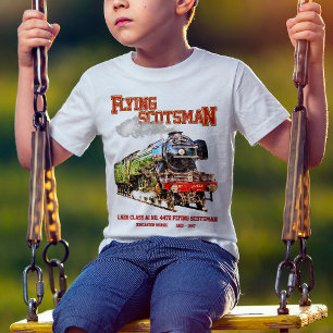 Flygande Scotsman Steam Tåg English Locomotive T Shirt