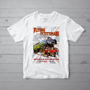 Flygande Scotsman Steam Tåg English Locomotive T Shirt