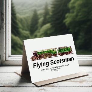 Flygande Scotsman Steam Tåg English Locomotive Tack Kort