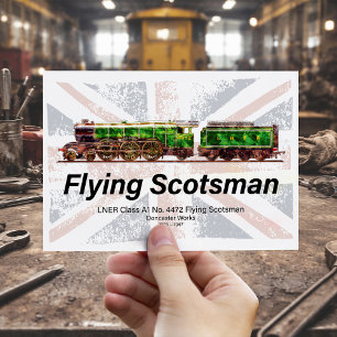 Flygande Scotsman Steam Tåg English Locomotive Vykort