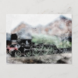 Flygande Scotsman-Vintage-Tåg-motorkort Vykort