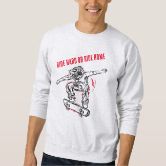 Flygande Skater som utför Skateboardingflygning mi Lång Ärmad Tröja