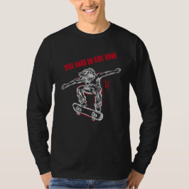 Flygande Skater som utför Skateboardingflygning mi T Shirt