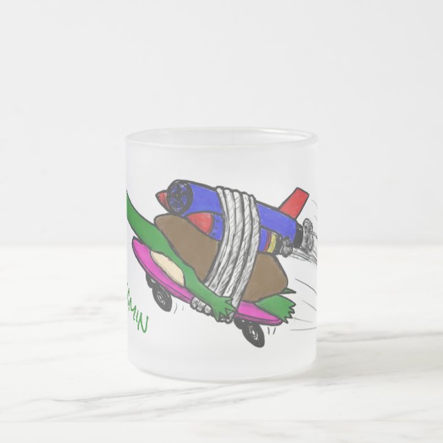 Flygande sköldpadda frostad glasmugg (Center)