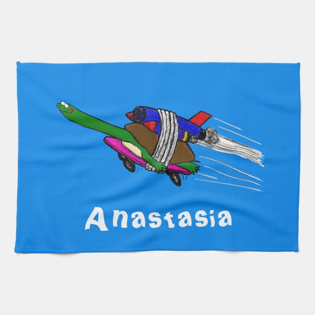 Flygande sköldpadda kökshandduk (Horisontell)