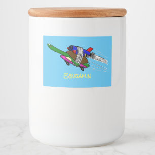 Flygande sköldpadda mat etiketter