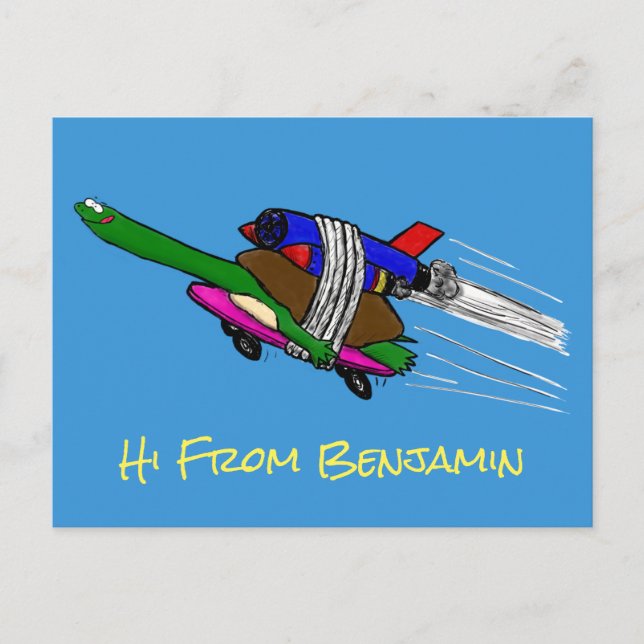 Flygande sköldpadda vykort (Framsida)