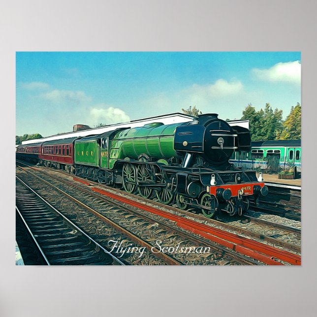 Flygande skotte i Station illustration Poster (Framsidan)
