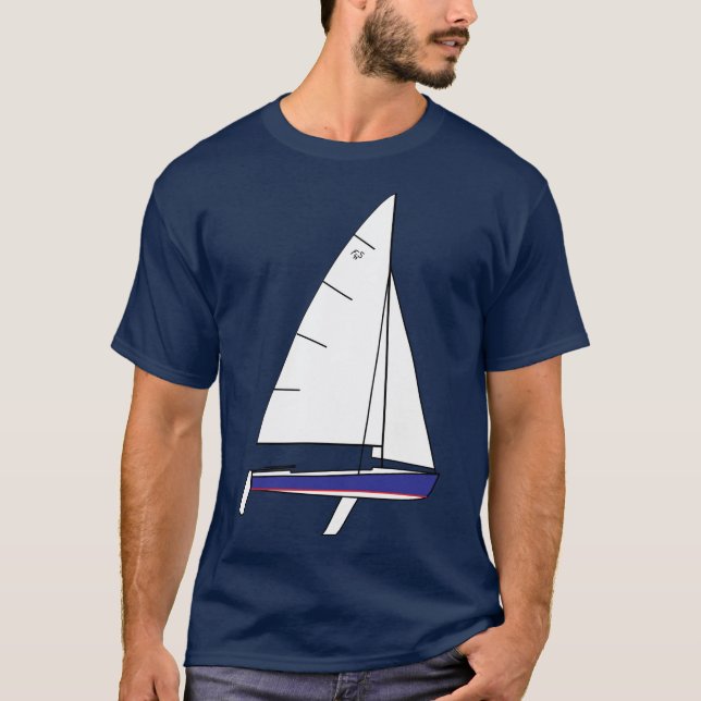 Flygande skottsäker segelbåt t shirt (Framsida)