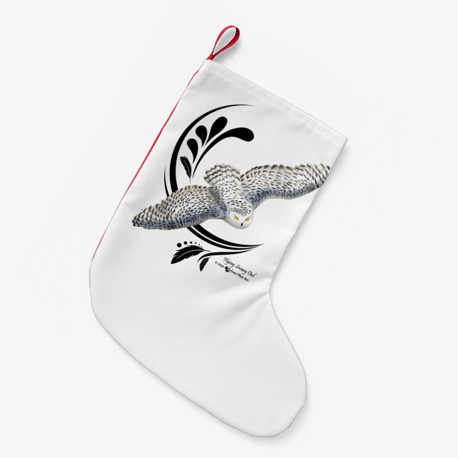 Flygande Snowy Uggla Liten Julstrumpa (Framsidan (Hängande))