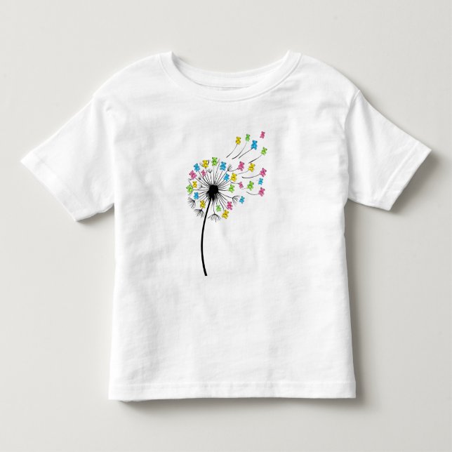 Flygande söta björnar maskrosflöde t shirt (Framsida)