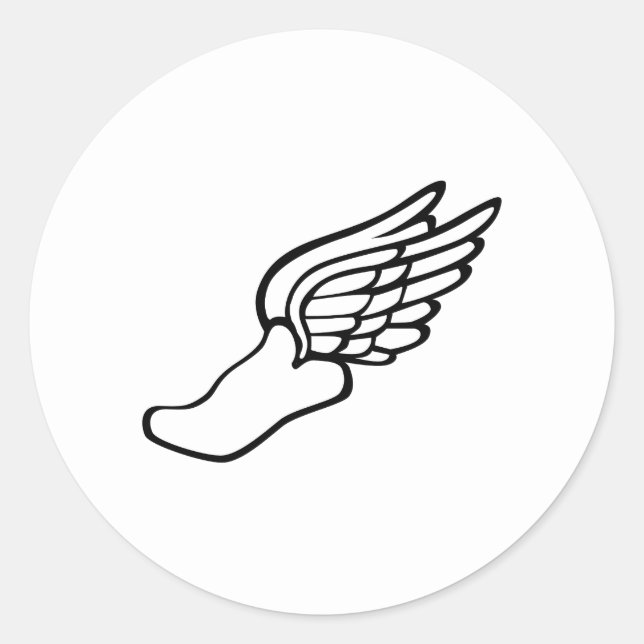 Flygande startstöt runt klistermärke (Framsida)