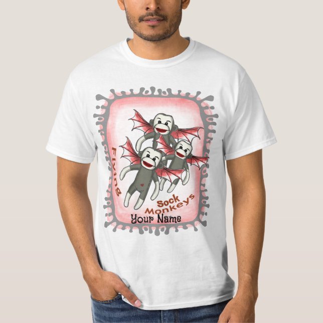 Flygande strumpapor  t shirt (Framsida)