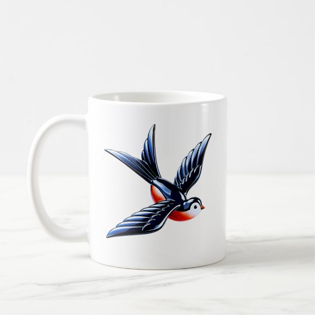 Flygande svalfågel kaffemugg (Vänster)