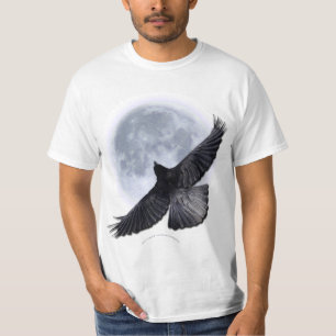 Flygande svart räk Embracing Måne T-Shirt