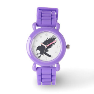 Flygande svart raven - Välj bakgrund färg Armbandsur