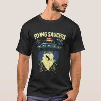 Flygande tefat Ufo bortförande utomjordisk Beli T Shirt