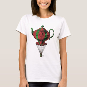 Flygande Tekanna 2 Röd och Grönt T Shirt