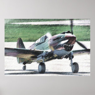 Flygande tiger - AVG Poster
