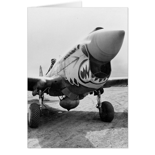 Flygande tigrar P-40 Warhawk, 1941 Hälsningskort (Framsidan)