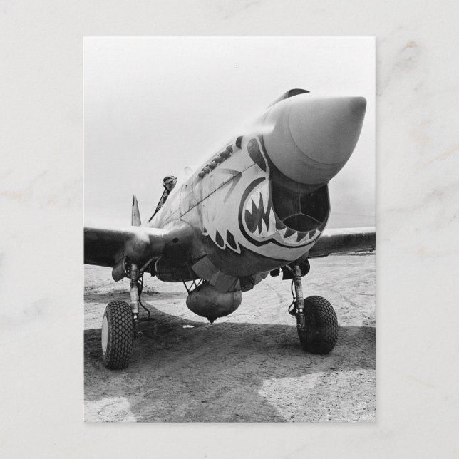Flygande tigrar P-40 Warhawk, 1941 Vykort (Framsida)