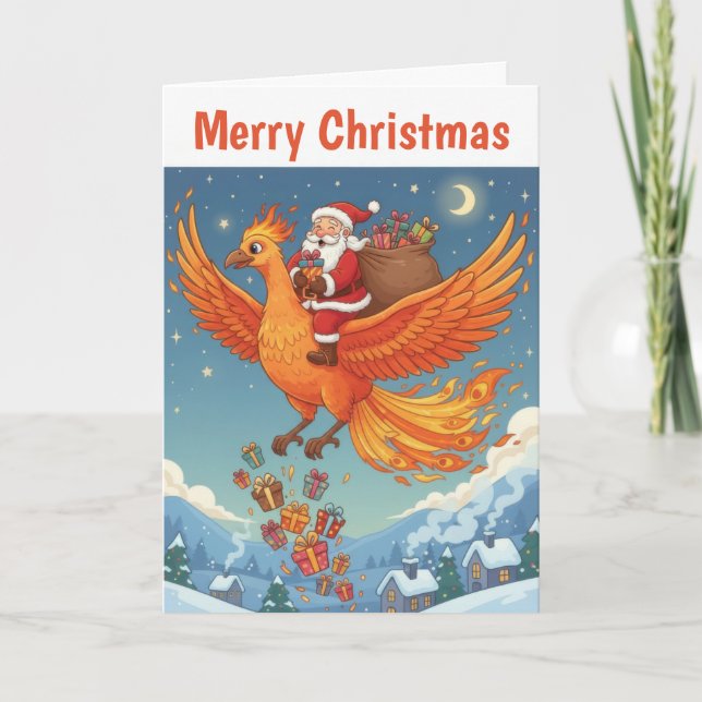 Flygande tomte jul kort (Framsida)