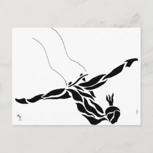 Flygande trapeze Splits Vykort