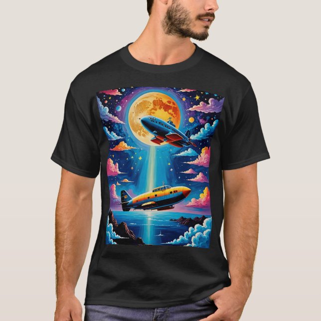 Flygande ubåtar under dagsljus t shirt (Framsida)