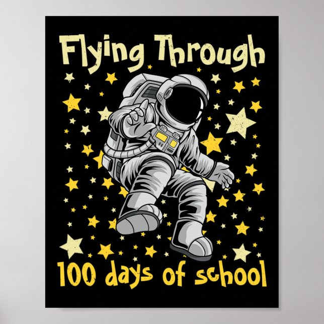 Flygande under 100 dagar i skolan 100 dagars Astro Poster (Framsidan)