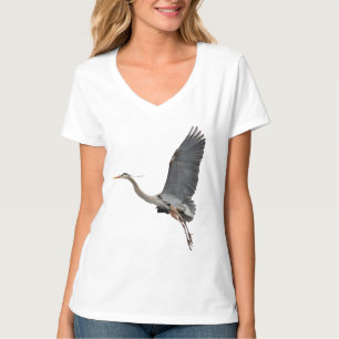 Flygande Underbar Blue Heron Wildlife T-Shirt