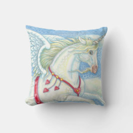 Flygande Unicorn Pegasus HORSE DEKORATIV KUDDE