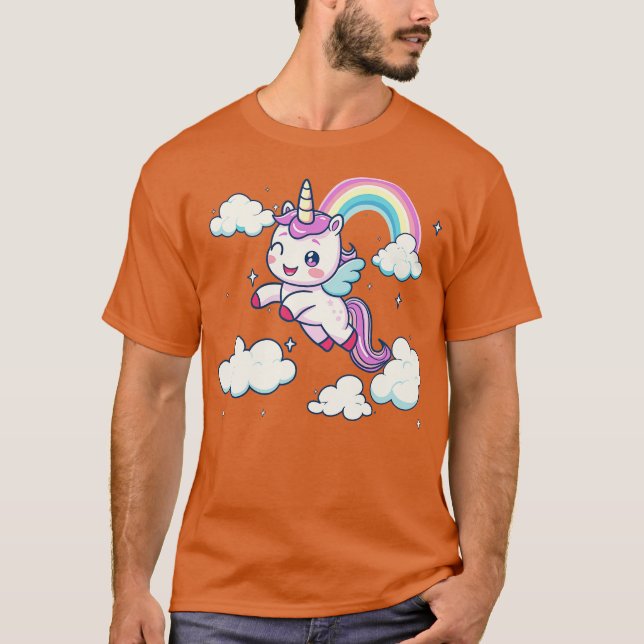 flygande unicorn t shirt (Framsida)