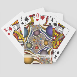 Flygande upp, Färgrik Modern Abstrakt Fraktal Namn Casinokort